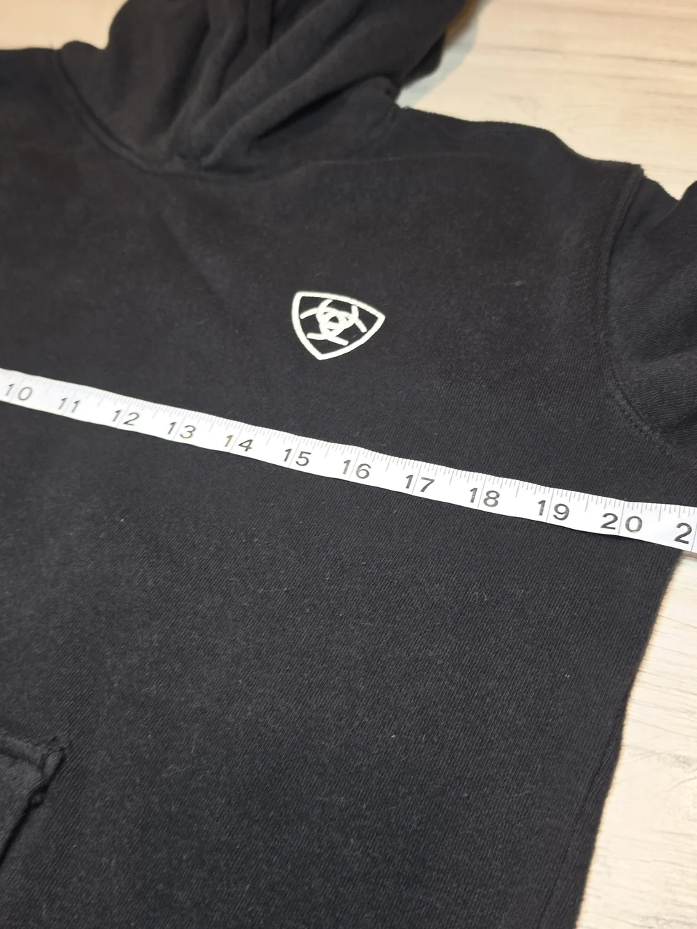 Ariat Long Sleeve Hoodie Youth Black Flag Graphic Size Boys XL (18)